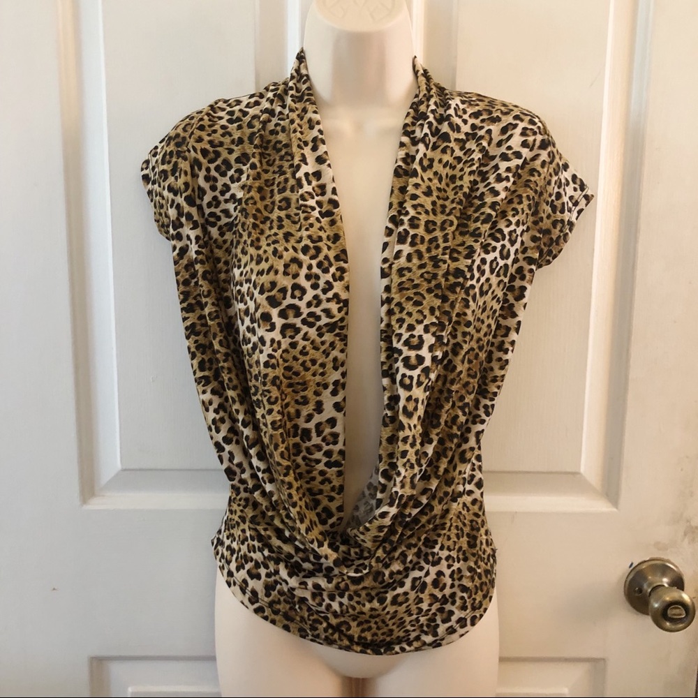 Cheetah print blouse